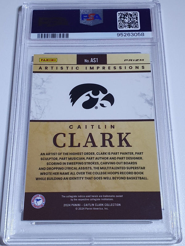 2024 Panini Caitlin Clark Rookie Collection #AS1 Artistic Impressions - PSA 9