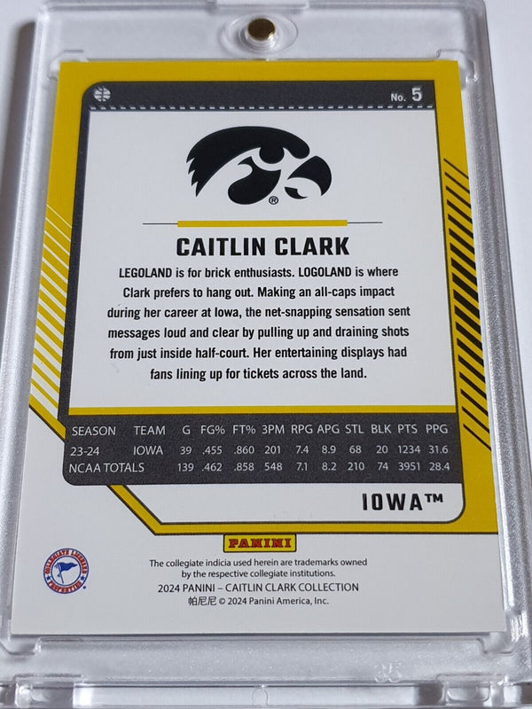 2024 Panini Caitlin Clark Rookie Collection #5 POINTED STARS /299 Holo RC - Rare