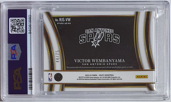 2023 Select Victor Wembanyama Rookie #PATCH BLUE /75 Jersey RC - PSA 9 (POP 4)