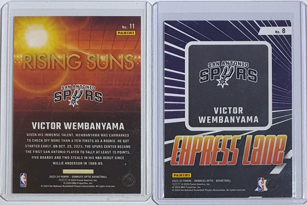 2023 Panini Donruss Optic Victor Wembanyama LOT of 2 Rookie Cards #11 #8 RCs