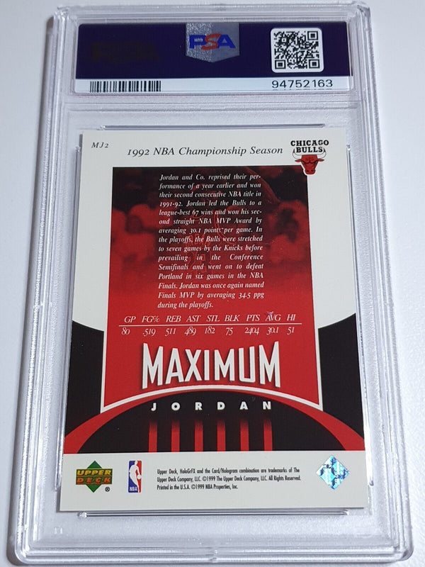 1999 Upper Deck HOLOGrFX Michael Jordan #MJ2 Maximum Jordan - PSA 9