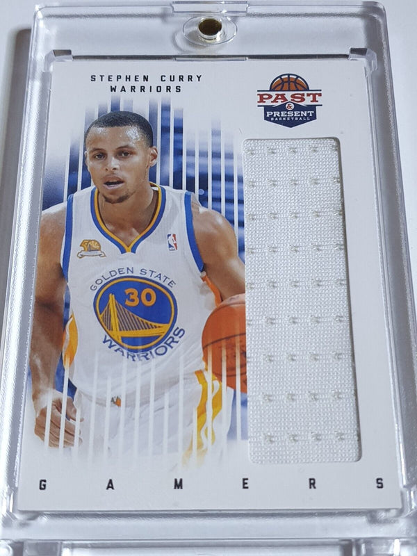 2011 Panini Past & Present Stephen Curry #PATCH Game Worn Jumbo Jersey - Rare