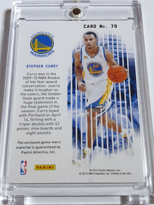 2011 Panini Past & Present Stephen Curry #PATCH Game Worn Jumbo Jersey - Rare