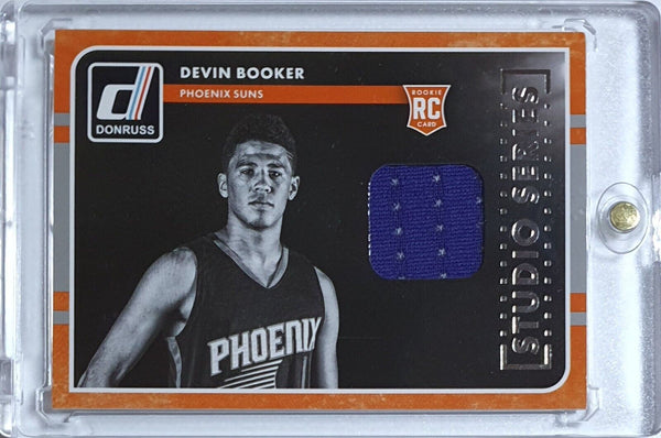 2015 Panini Donruss Devin Booker Rookie #PATCH Game Worn Jersey RC - Rare