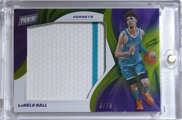 2022 Panini LaMelo Ball #PATCH /25 Jumbo 2 Color Jersey - Rare