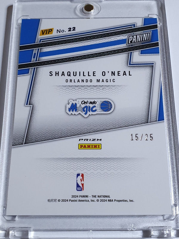 2024 Panini National VIP Shaquille O'Neal #22 BLUE SHIMMER /25 Holo - Rare