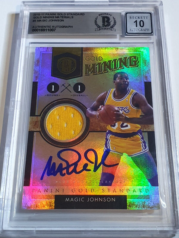 2010 Gold Standard Magic Johnson PATCH AUTO /99 - BGS 10 (On Card Autograph)