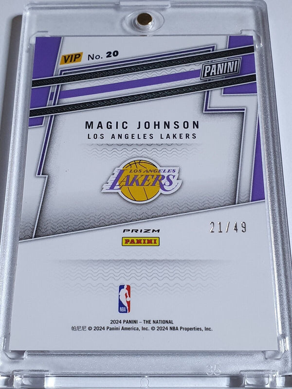 2024 Panini National VIP Magic Johnson #20 PURPLE SPARKLE /49 Holo - Rare