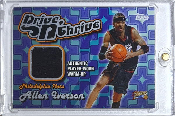 2004 Topps Basketball Allen Iverson #PATCH Game Worn Jersey - Ready to Grade