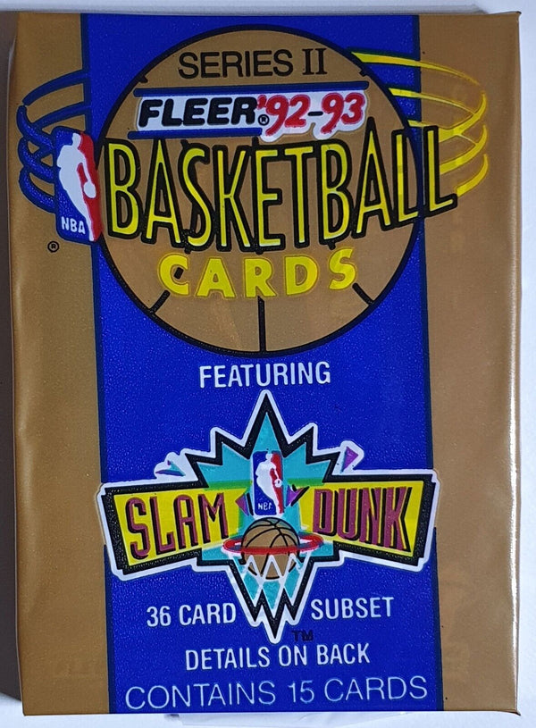 1992-93 Fleer Series 2 Basketball Cards Pack - Factory Sealed Packs