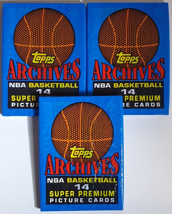 Lot of 3 x Packs of 1992 Topps Archives The Rookies Basketball - Factory Sealed