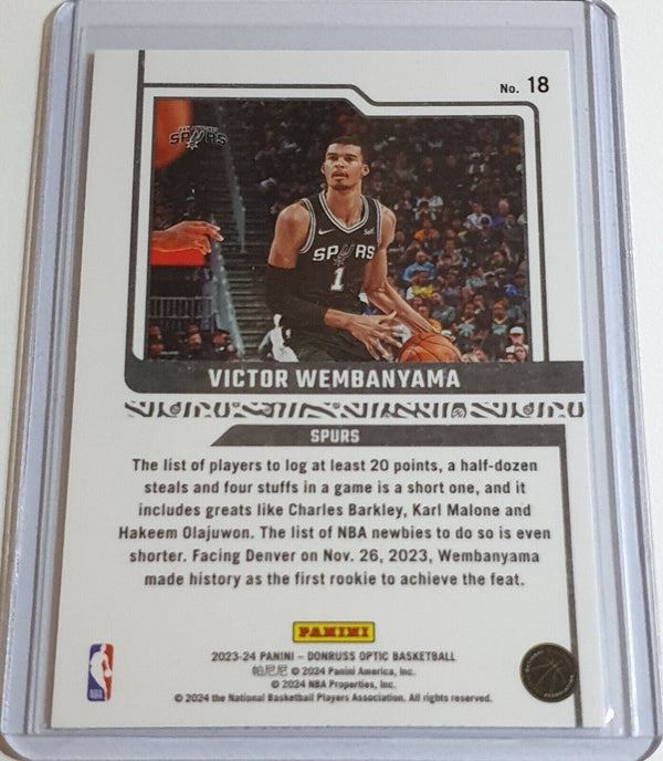 2023 Donruss Optic Victor Wembanyama Rookie #18 Elite Dominators RC - Rare