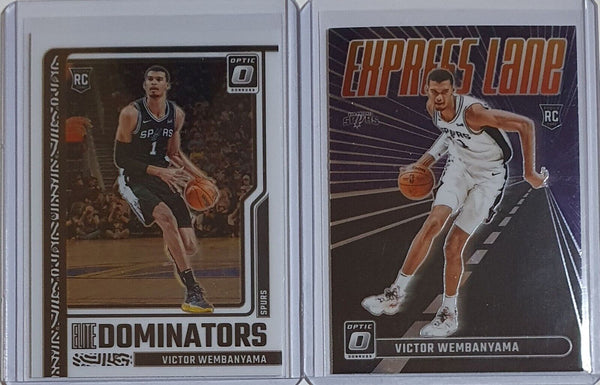 2023 Panini Donruss Optic Victor Wembanyama LOT of 2 Rookie Cards #18 #8 RCs