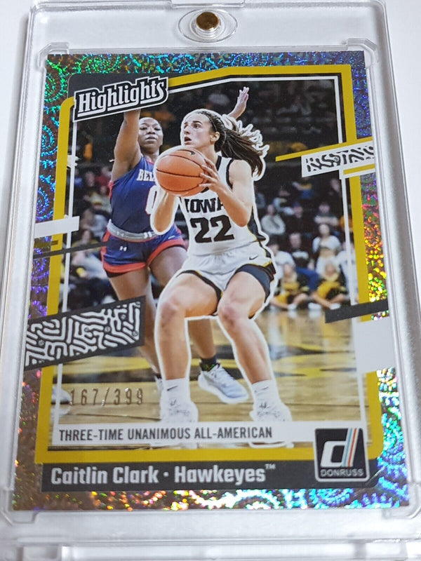 2024 Panini Caitlin Clark Rookie Collection #H12 VORTEX /399 Holo RC - Rare