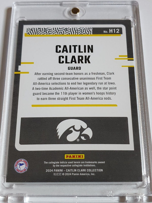 2024 Panini Caitlin Clark Rookie Collection #H12 VORTEX /399 Holo RC - Rare