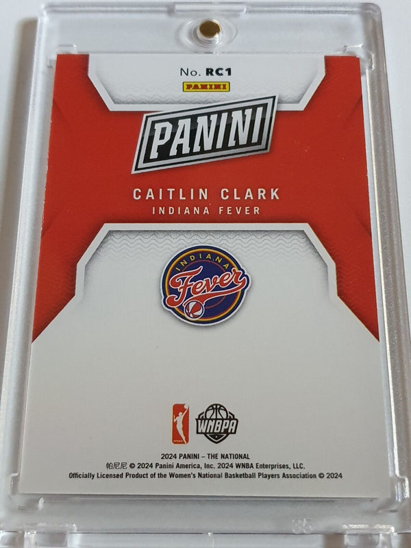 2024 Panini National Caitlin Clark Rookie #RC1 SILVER FOIL RC - Ready to Grade