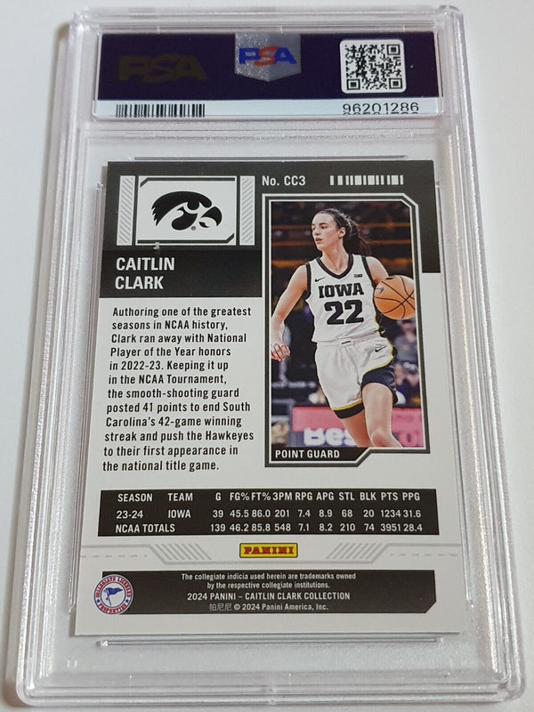 2024 Caitlin Clark Rookie Collection #CC3 RED FOIL RC (Target) - PSA 9 (POP 6)