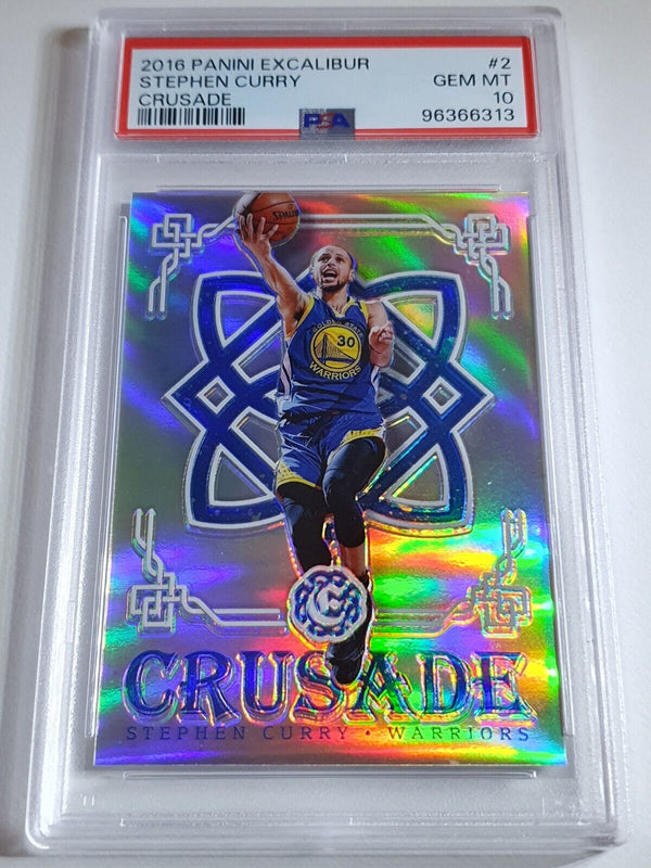 2016 Panini Excalibur Stephen Curry #2 SILVER HOLO Prizm - PSA 10 (Low POP)