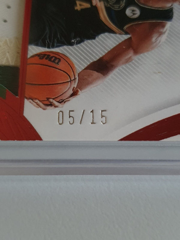 2021 Flawless Giannis Antetokounmpo #PATCH RUBY /15 Game Worn 3 Color Jersey