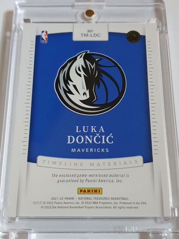 2021 National Treasures Luka Doncic #PATCH /99 Game Worn Jumbo Jersey - Rare