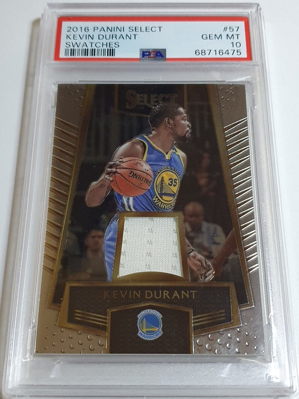 2016 Panini Select Kevin Durant #PATCH Game Worn Jersey - PSA 10 (POP 2)