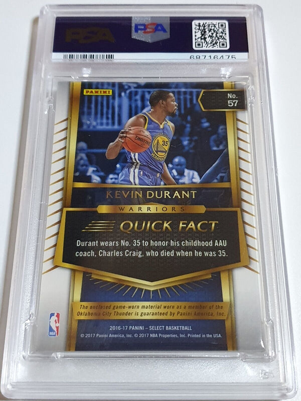 2016 Panini Select Kevin Durant #PATCH Game Worn Jersey - PSA 10 (POP 2)