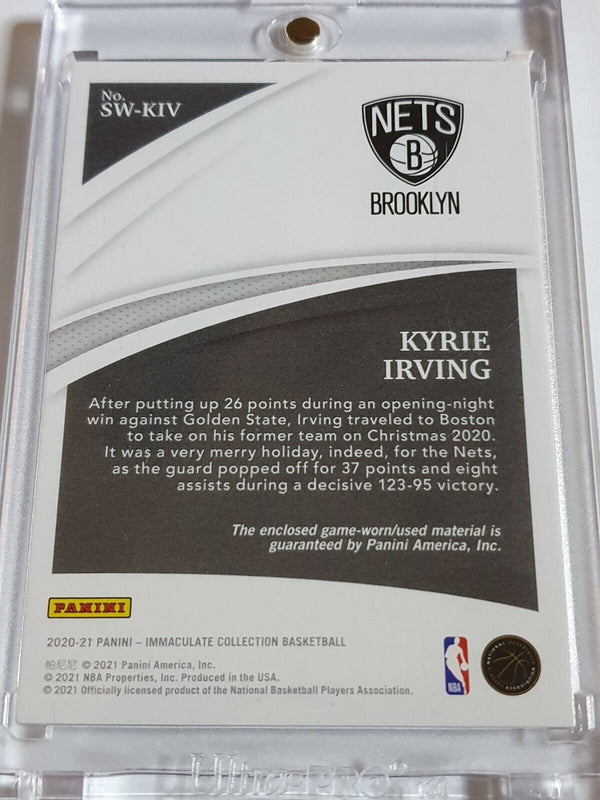 2020 Immaculate Collection Kyrie Irving #PATCH /99 Game Worn Jersey - Rare