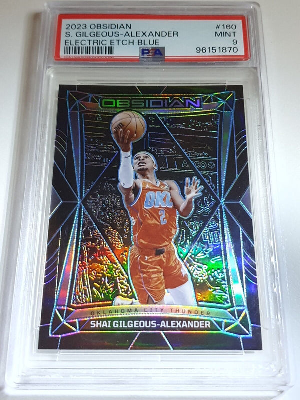 2023 Obsidian Shai Gilgeous-Alexander #160 ELECTRIC ETCH BLUE /30 PSA 9 (POP 1)