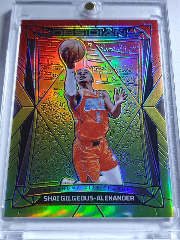 2022 Panini Obsidian Shai Gilgeous-Alexander #160 REGGAE FLOOD /75 Holo - Rare