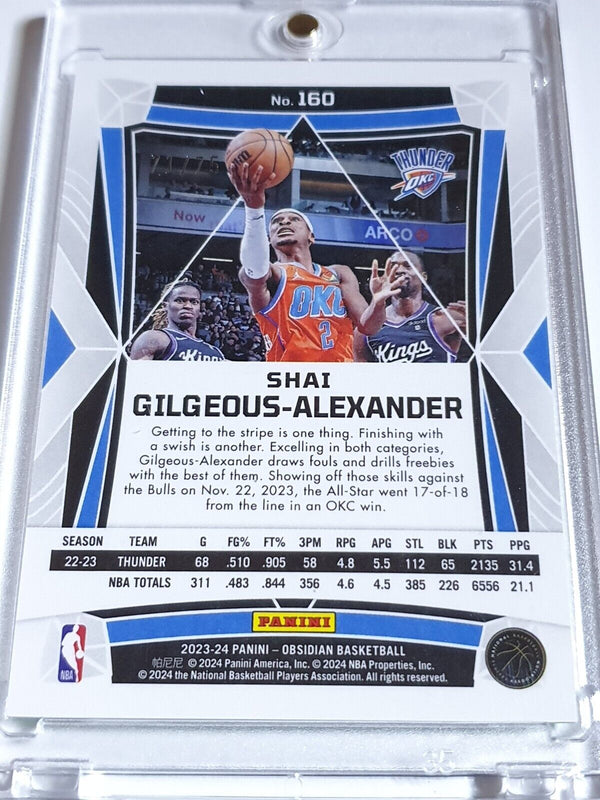 2022 Panini Obsidian Shai Gilgeous-Alexander #160 REGGAE FLOOD /75 Holo - Rare