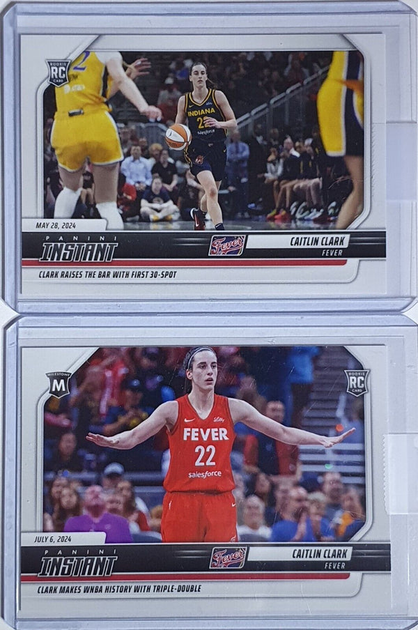 2024 Panini Instant WNBA Caitlin Clark Lot of 2 Rookie Cards #35 #139 RC - Rare