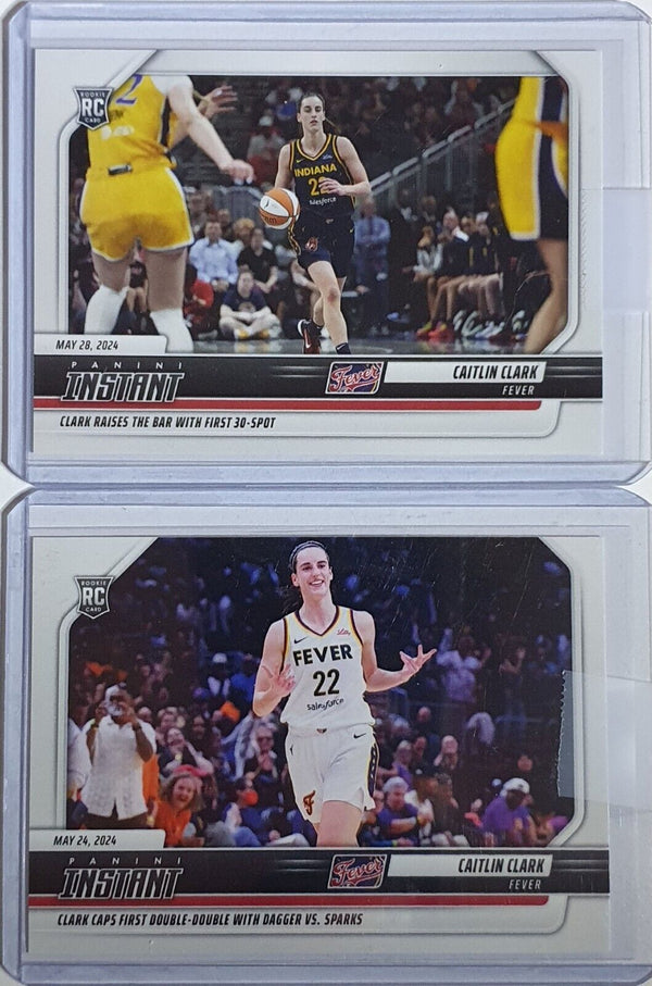 2024 Panini Instant WNBA Caitlin Clark Lot of 2 Rookie Cards #28 #35 RC - Rare