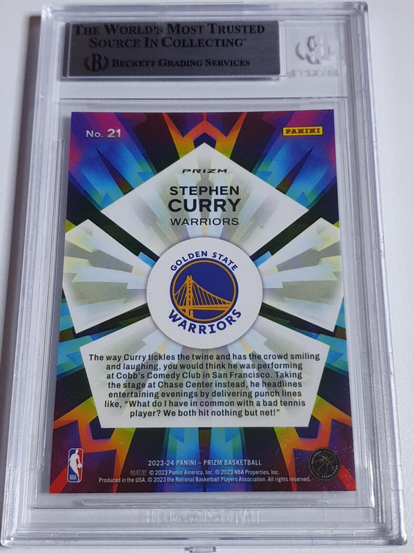 2023 Panini Prizm Stephen Curry #21 FAST BREAK Kaleidoscopic - BGS 9 (POP 1)