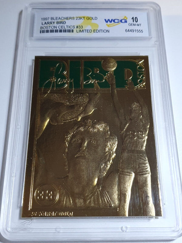 1997 Bleachers 23KT Gold Larry Bird Boston Celtics #33 GOLD Foil - Gem Mint 10