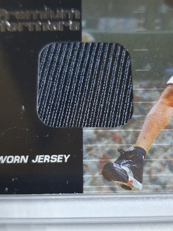 2001 Fleer Premium Allen Iverson #PATCH Game Worn Jersey - Rare