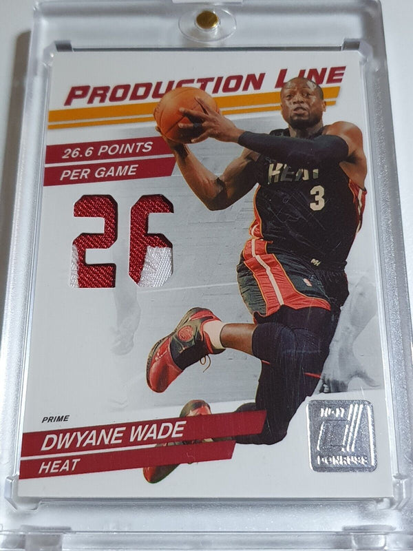 2010 Panini Donruss Dwyane Wade #PATCH PRIME 10/10 Game Worn Jersey - Rare