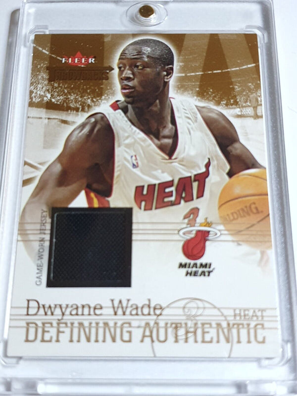 2004 Fleer Throwbacks Dwyane Wade #PATCH Game Worn Jersey - Ready to Grade