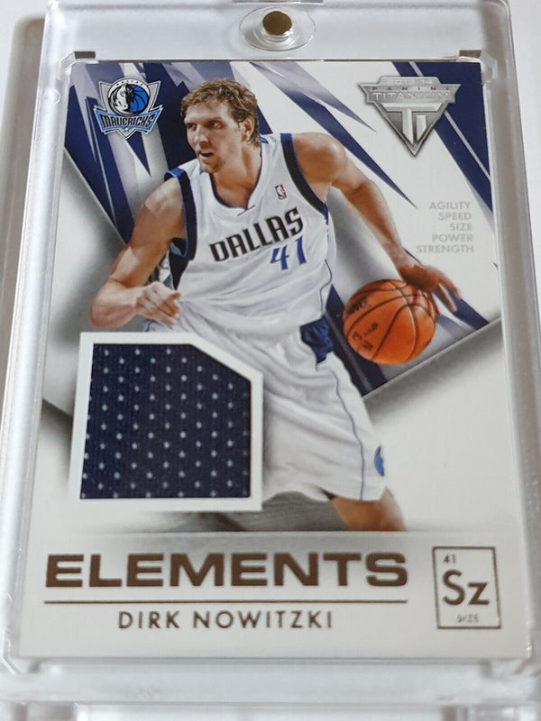 2013 Panini Titanium Dirk Nowitzki #PATCH Game Worn Jersey - Ready to Grade