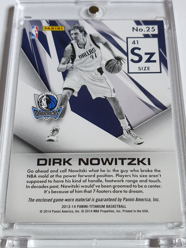 2013 Panini Titanium Dirk Nowitzki #PATCH Game Worn Jersey - Ready to Grade