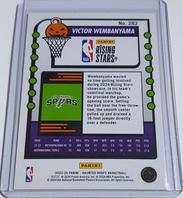 2023 Panini Haunted Hoops Victor Wembanyama Rookie #282 ORANGE Edition RC - Rare