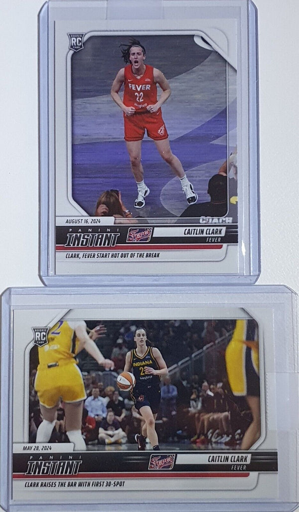 2024 Panini Instant WNBA Caitlin Clark Lot of 2 Rookie Cards #35 #165 RC - Rare