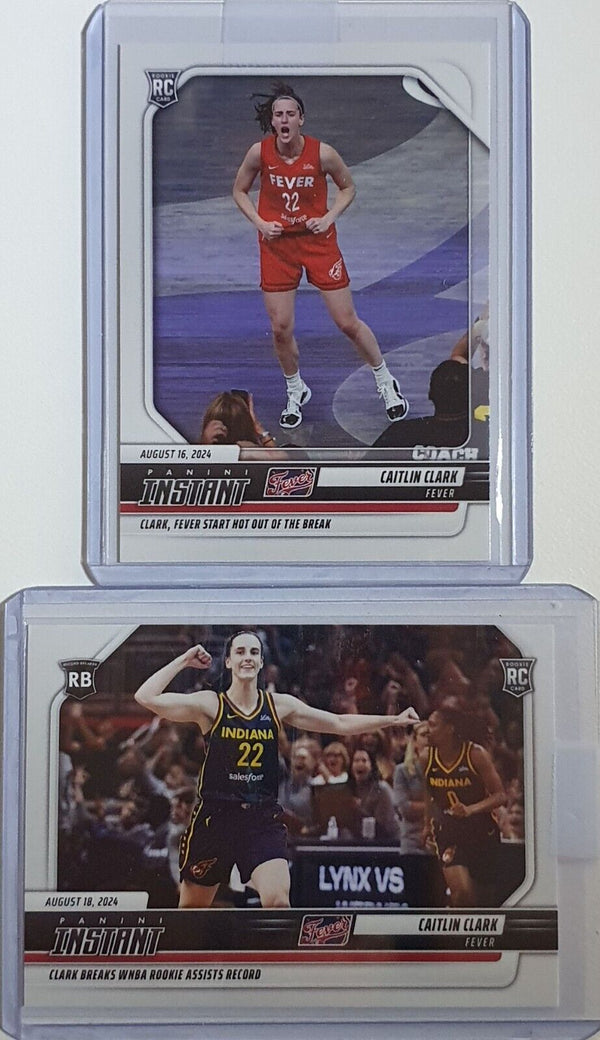 2024 Panini Instant WNBA Caitlin Clark Lot of 2 Rookie Cards #166 #171 RC - Rare