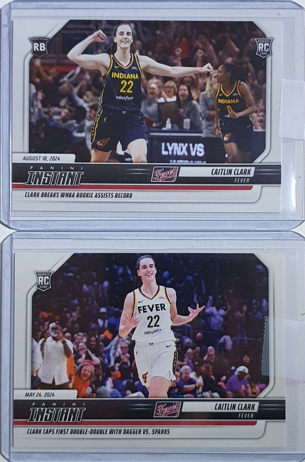 2024 Panini Instant WNBA Caitlin Clark Lot of 2 Rookie Cards #28 #171 RC - Rare