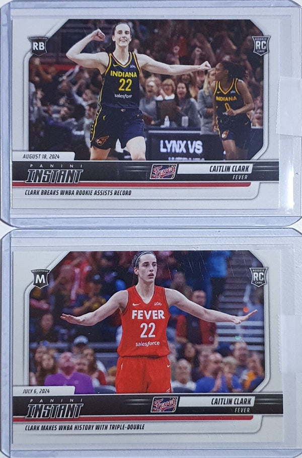 2024 Panini Instant WNBA Caitlin Clark Lot of 2 Rookie Cards #139 #171 RC - Rare