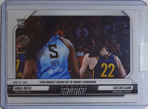 2024 Panini Instant WNBA Caitlin Clark Angel Reese Rookie #73 /2870 RC - Rare