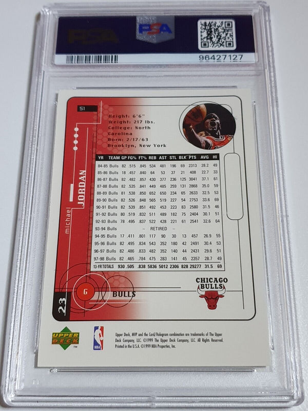 1999 Upper Deck MVP Michael Jordan #S1 PROMO - PSA 9 (LOW POP)