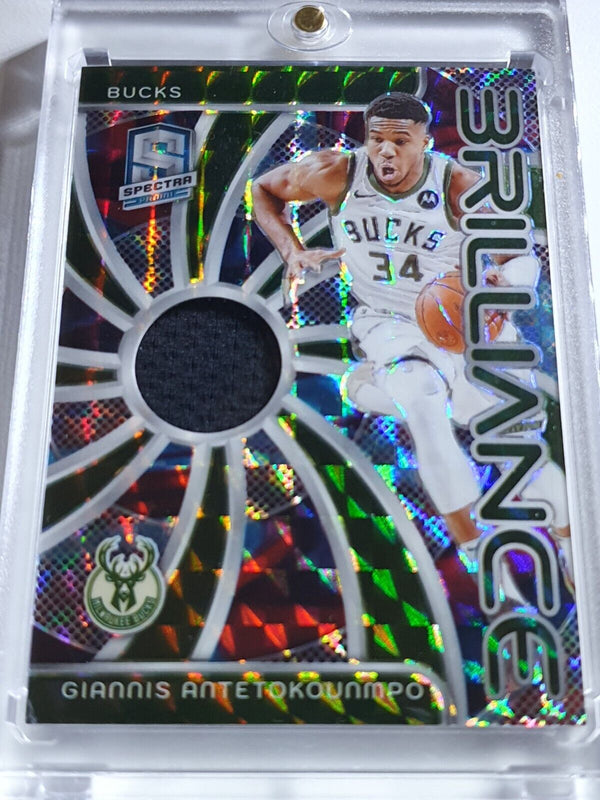 2023 Spectra Giannis Antetokounmpo #PATCH INTERSTELLAR /75 Game Worn Jersey