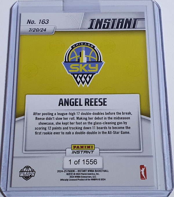 2024 Panini Instant WNBA Angel Reese Rookie #163 1/1556 RC - Ready to Grade