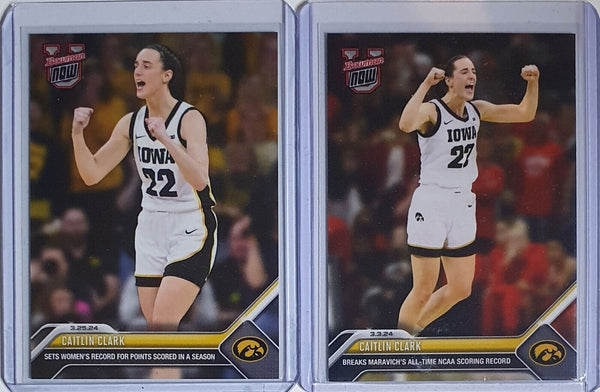 2023 Bowman U Now Caitlin Clark Lot of 2 Rookie Cards #61 #74 RC - Rare