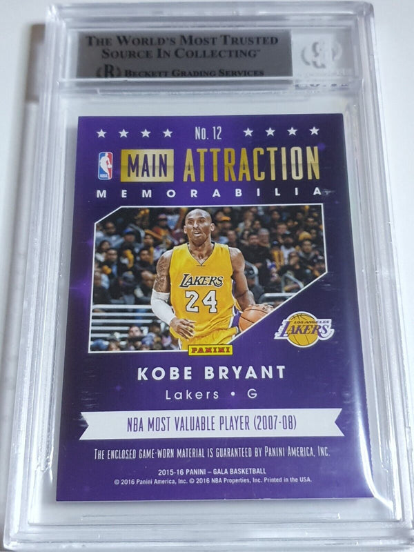 2015 Gala Kobe Bryant #PATCH PURPLE /40 Game Worn Jersey  - BGS 9 (POP 2)